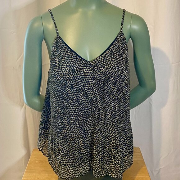 Topshop US size 8, Black and Green Patterned Camisole - Picture 3 of 5